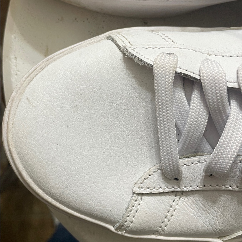 PUMA SMASH PLATFORM V2 L women’s size 8 triple white 373035 01 - Picture 5 of 7